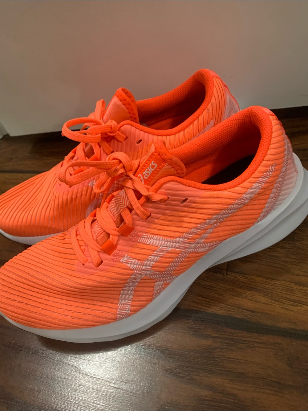 Asics Women's Athletic Running Shoes - Bright Orange with White Accents